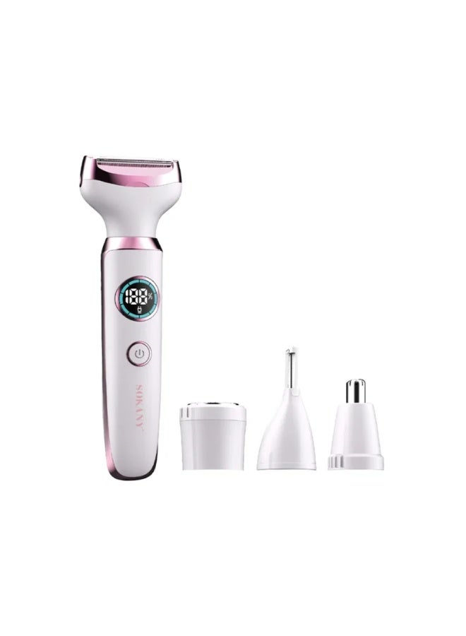 SK-16087 Women's Machine 4-in-1 Ladies Epilator & Grooming Kit, LED Display